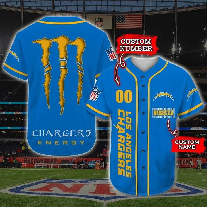 Los Angeles Chargers Personalized Baseball Jersey Gift for Men Dad - lylyprint.com T-Shirts, Hoodie, Sweatshirt (Image 2)