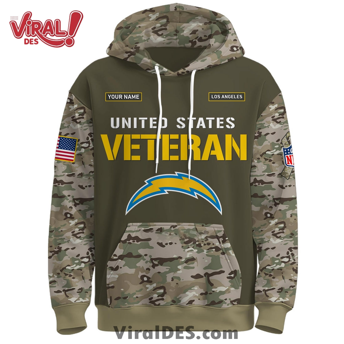 Los Angeles Chargers Veteran Birthday Limited EditionsVer 3