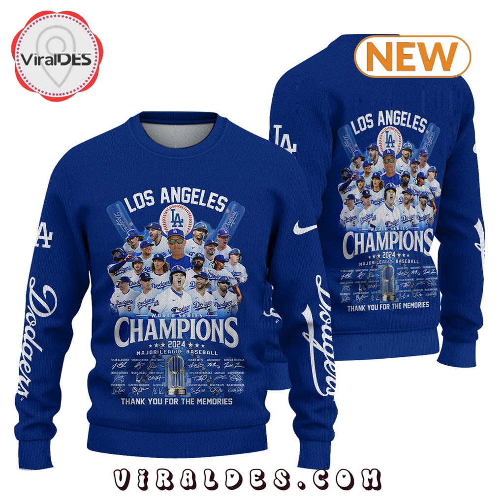 Los Angeles Dodgers 2024 World Champions Ugly Sweater
