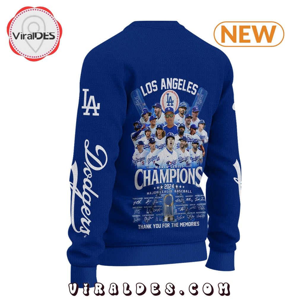 Los Angeles Dodgers 2024 World Champions Ugly Sweater