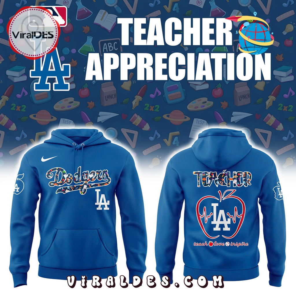 Los Angeles Dodgers 2025 Teacher Night Hoodie, Long Pants