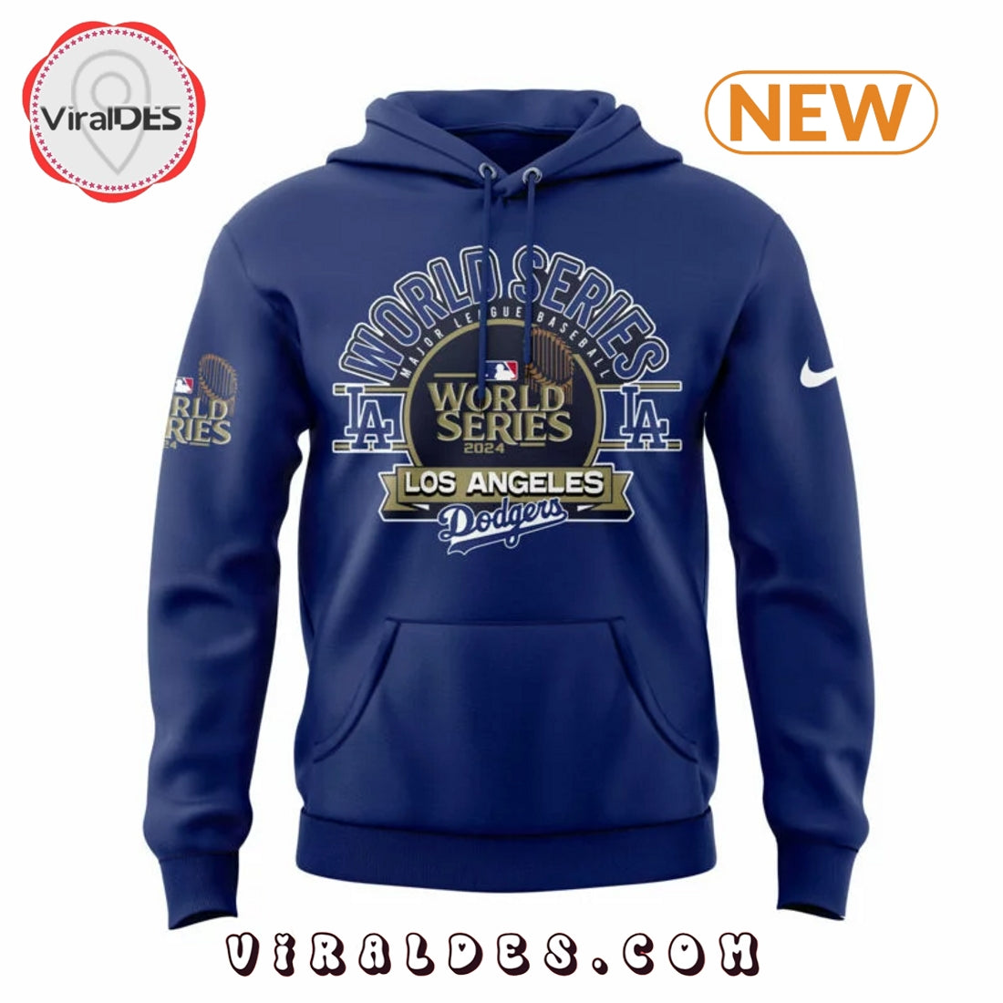 Los Angeles Dodgers ’47 Royal 2024 World Series Hoodie, Jogger, Cap