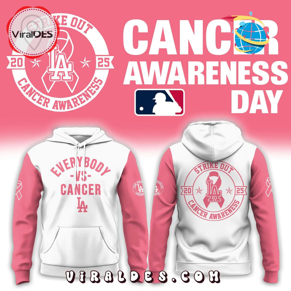 Los Angeles Dodgers Cancer Awareness Day Hoodie, Long Pants
