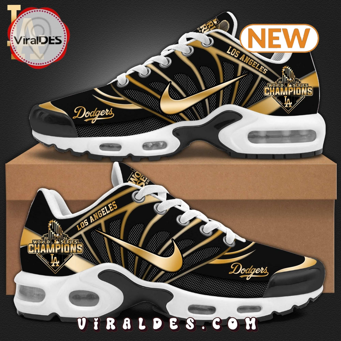 Los Angeles Dodgers Gold Champions Air Max Plus Shoes