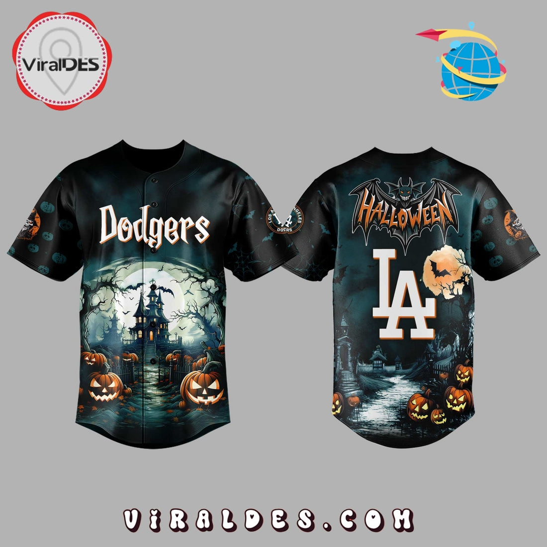 Los Angeles Dodgers x Happy Halloween Baseball Jersey