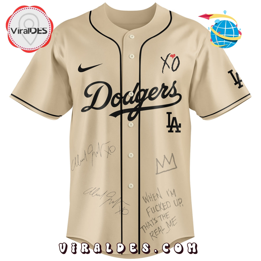 Los Angeles Dodgers x The Weeknd After Hours Til Dawn Baseball Jersey