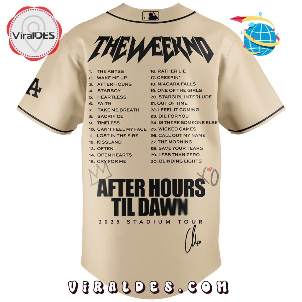 Los Angeles Dodgers x The Weeknd After Hours Til Dawn Baseball Jersey