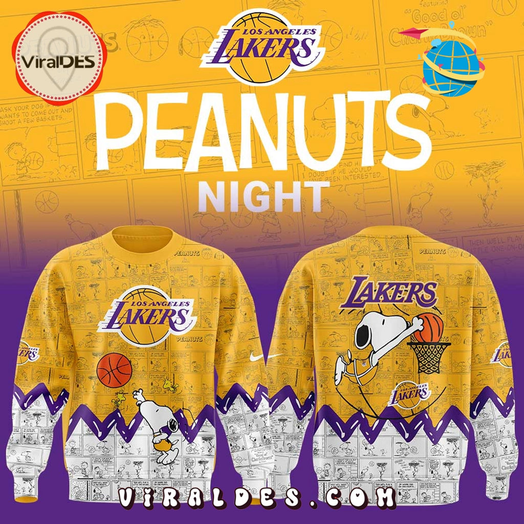 Los Angeles Lakers 75th Anniversary of Peanuts Hoodie