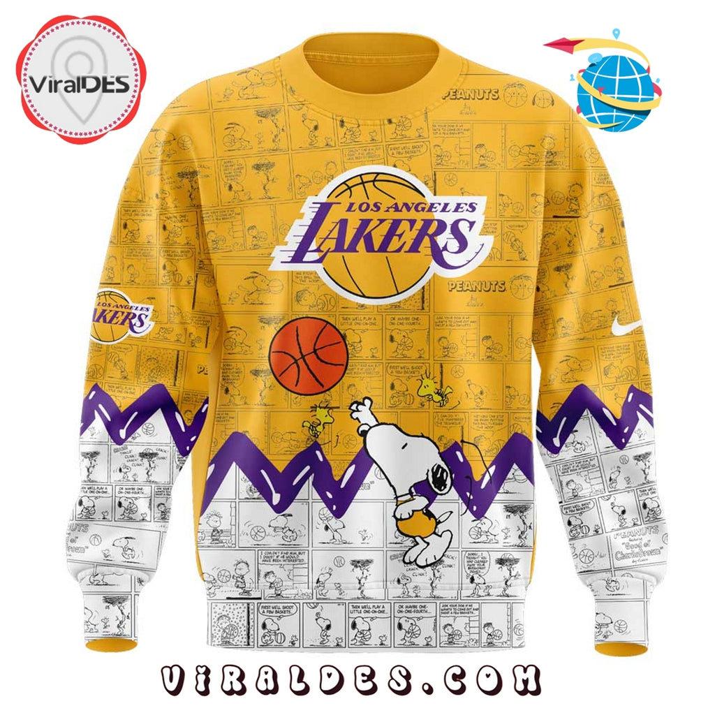 Los Angeles Lakers 75th Anniversary of Peanuts Hoodie