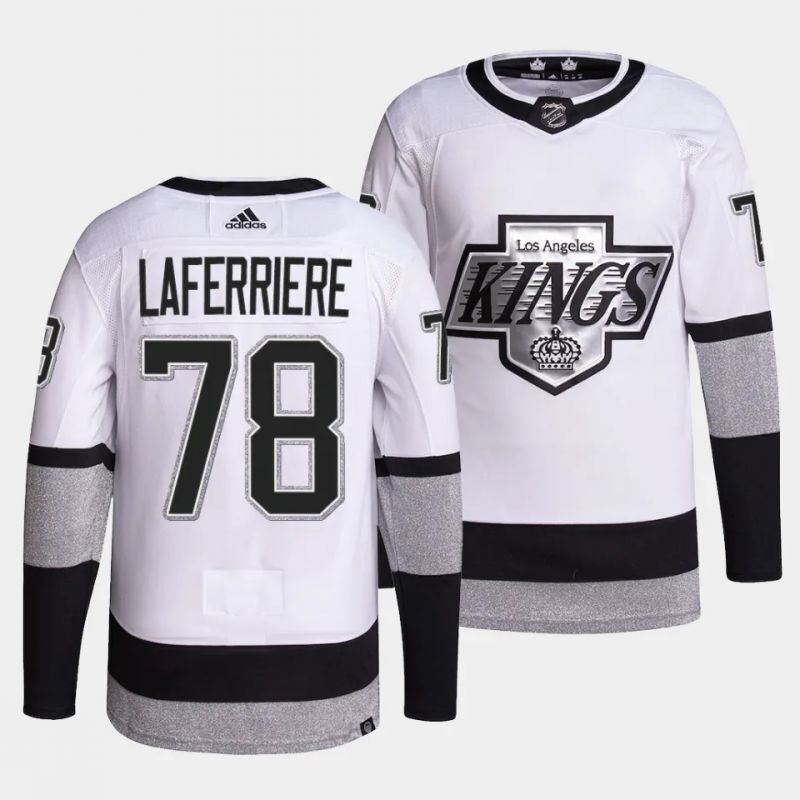 los angeles kings #78 alex laferriere white alternate jersey