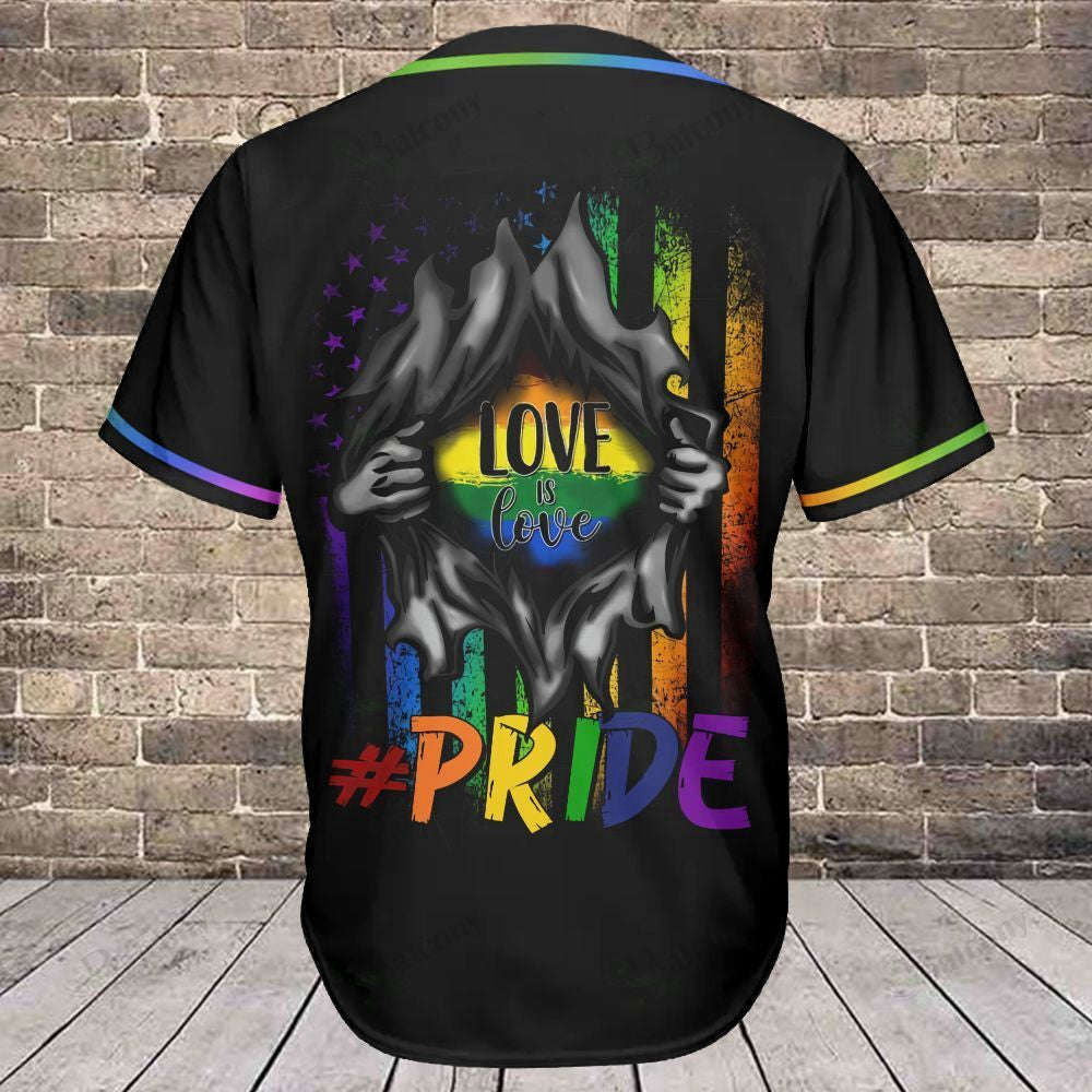 Love is Love Baseball Jersey 301: LGBT Baseball Tee for All-Inclusive Fans (Image 2)