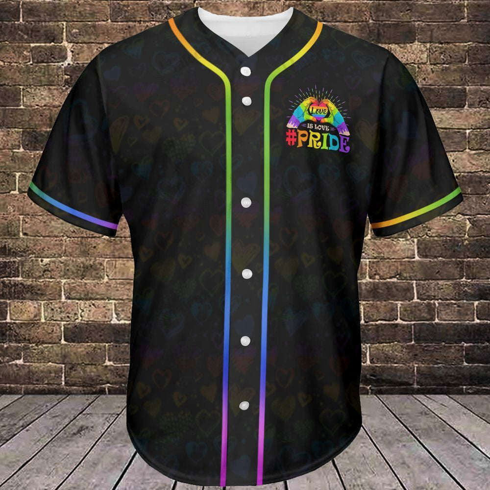 Love is Love Baseball Jersey 306 - LGBT Baseball Tee for Stylish Support (Image 2)
