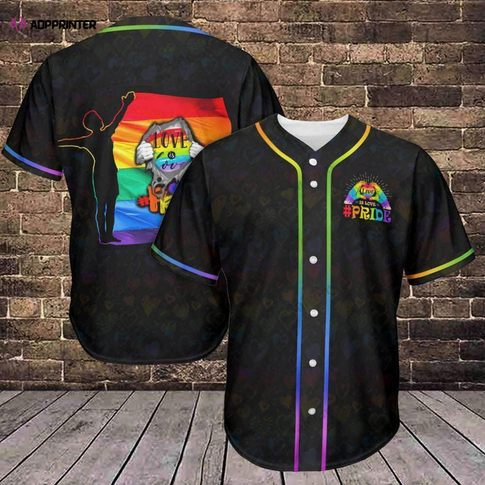 Love is Love Baseball Jersey 306 - LGBT Baseball Tee for Stylish Support (Image 1)