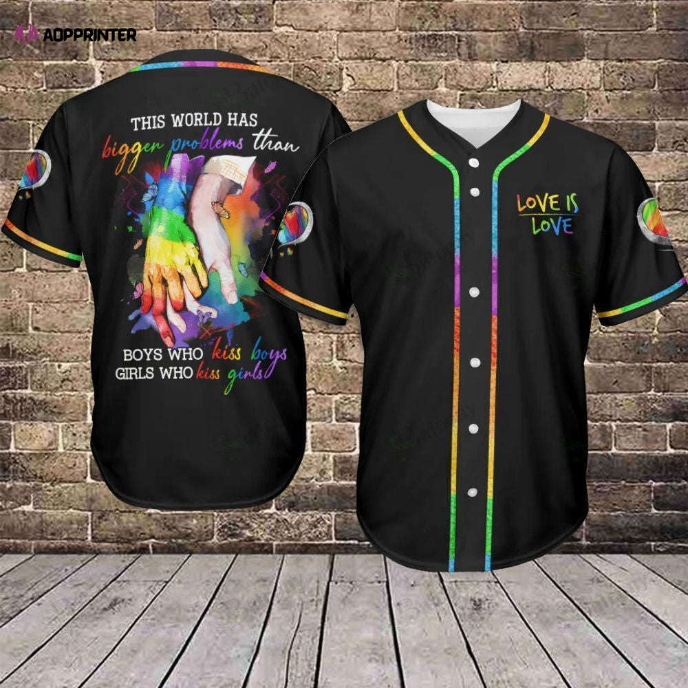 Love is Love Baseball Jersey - LGBT Baseball Tee Jersey 361 - Aopprinter Hoodie, Sweatshirt | WearSparks.com