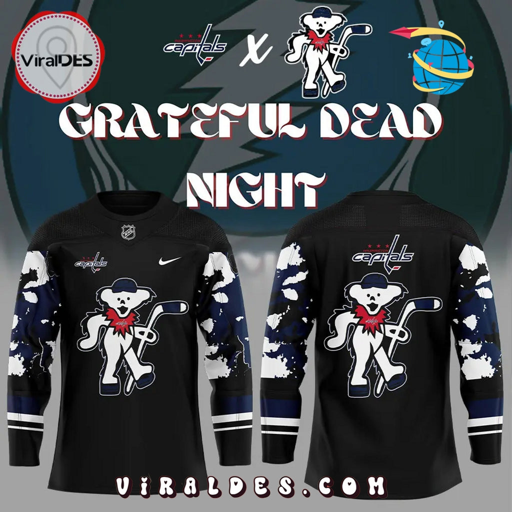Luxury Washington Capitals Grateful Dead Night Hockey Jersey