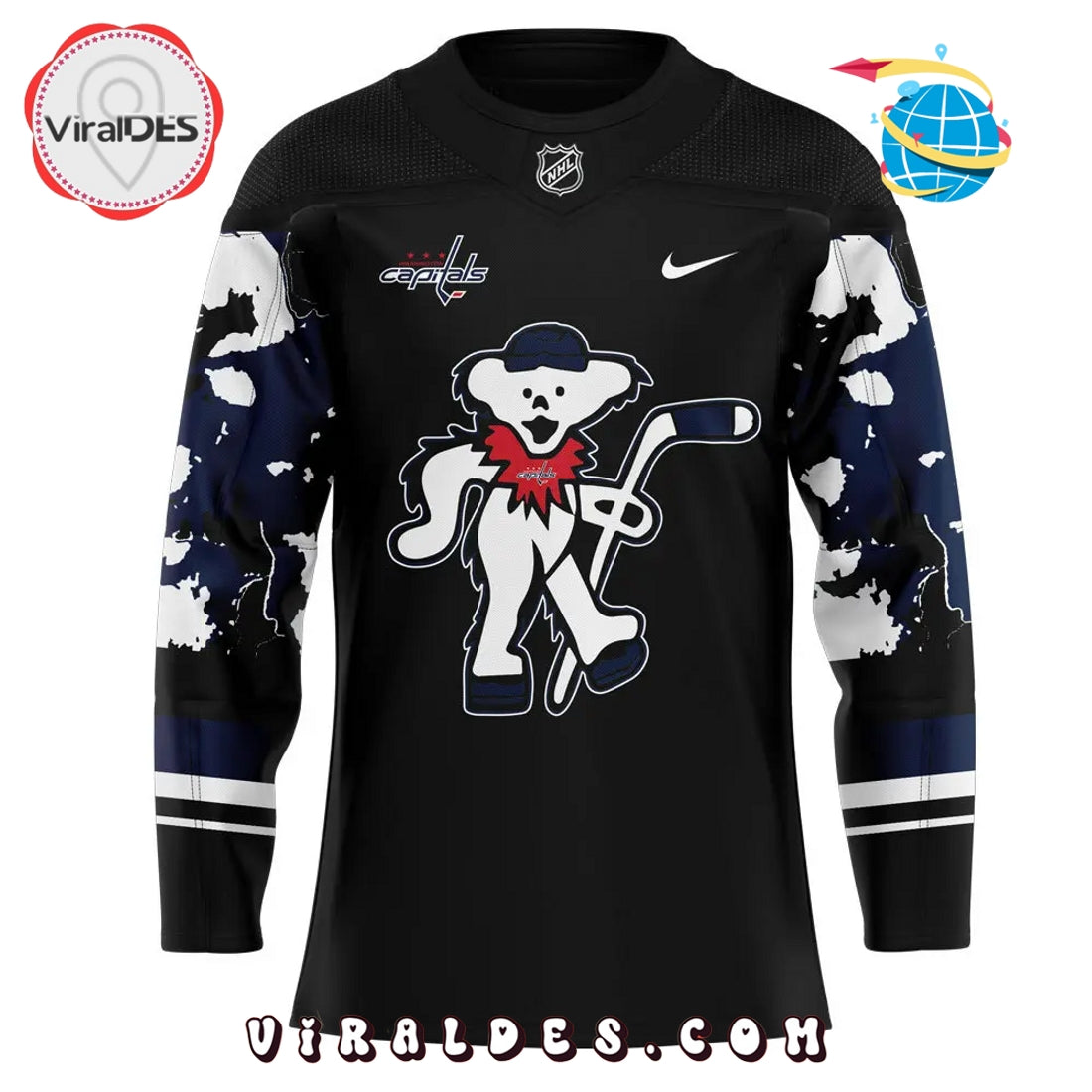 Luxury Washington Capitals Grateful Dead Night Hockey Jersey