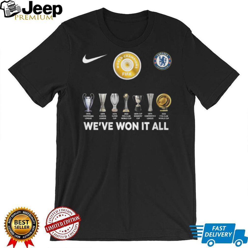 Chelsea FC We’ve Won It All Trophies Collection T Shirt