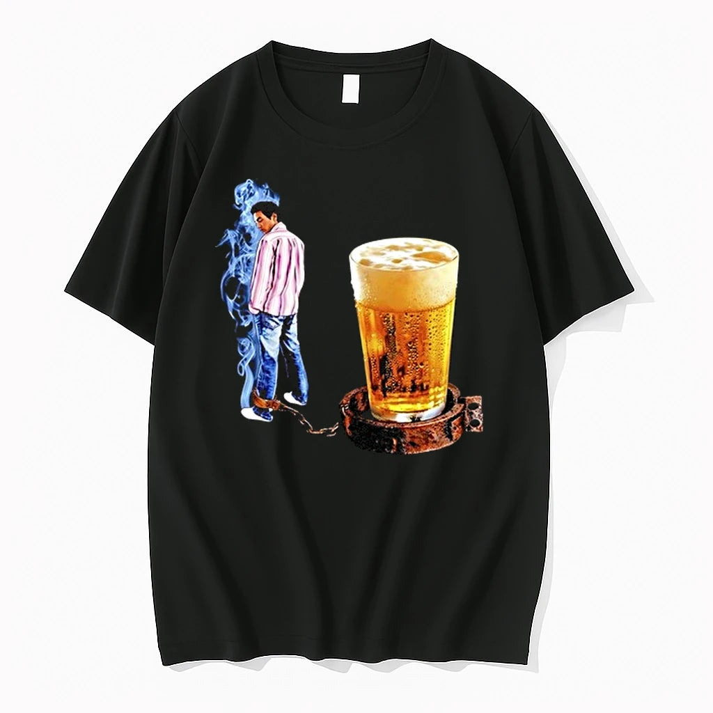 Man Chained To A Glass Of Beer Alcoholism Meme 0 Tshirts Sweater