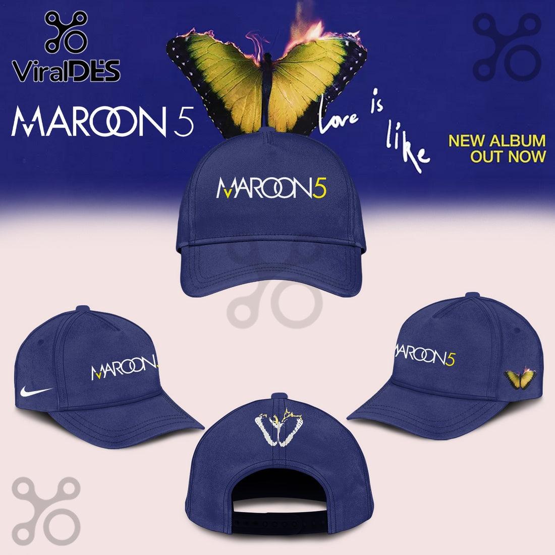Maroon 5 Love Is Like Tour Grey Hoodie And Cap
