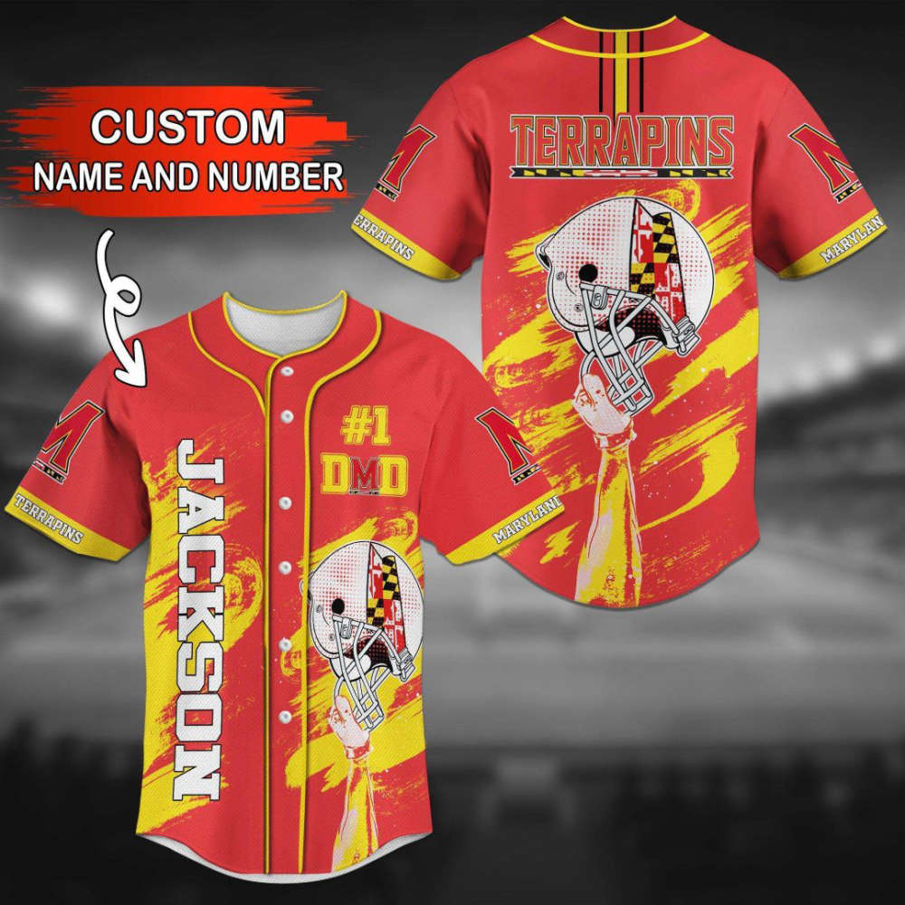 Custom Maryland Terrapins Baseball Jersey - Personalized - lylyprint.com T-Shirts, Hoodie, Sweatshirt (Image 2)