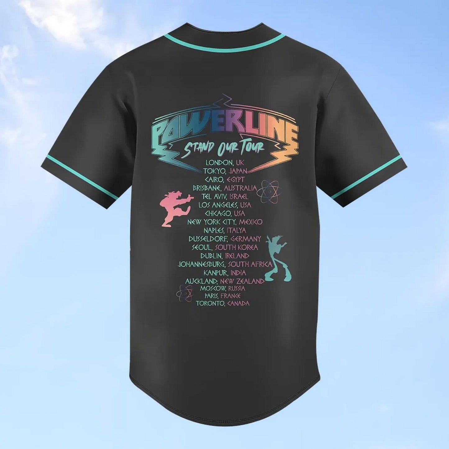 Max Goofy Roxanne Powerline Black Baseball Jersey