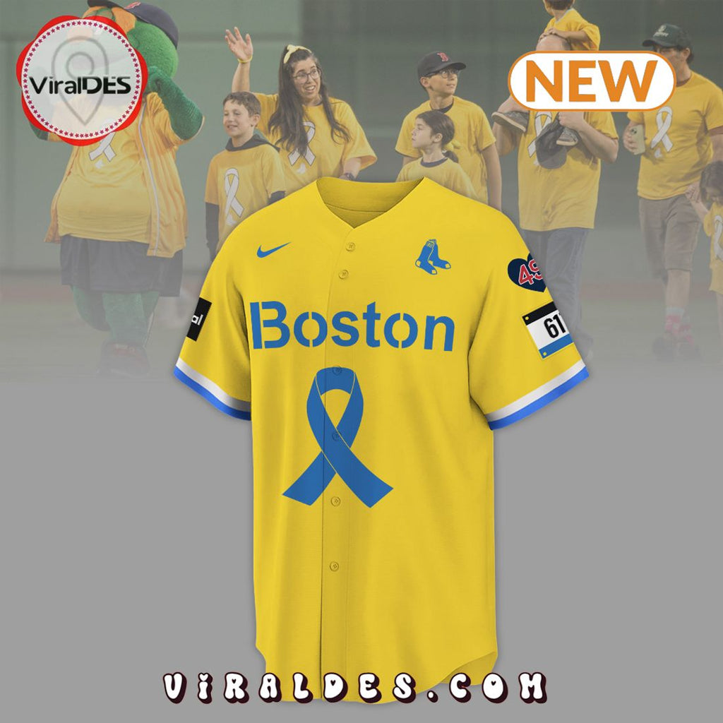 Men’s Boston Red Sox Yellow Baseball Jersey