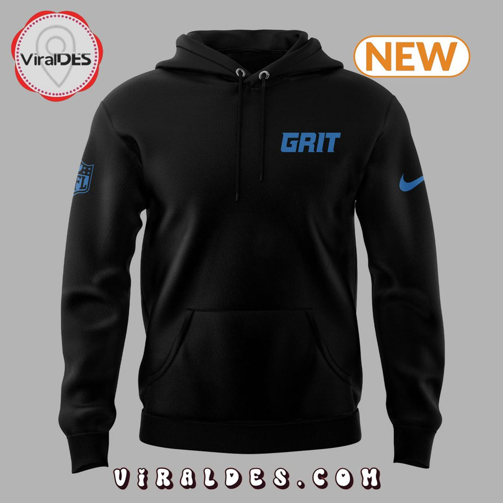 Men’s Detroit Lions Grit Black Hoodie, Jogger, Cap