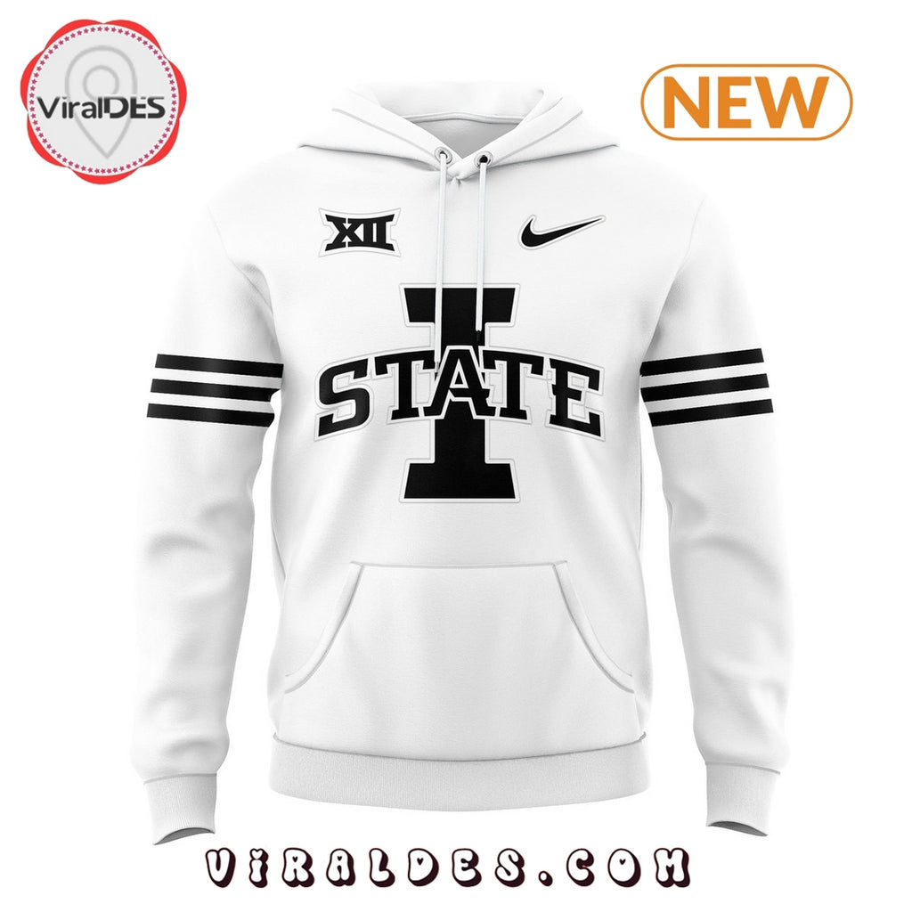 Men’s Iowa State Football White Hoodie, Jogger, Cap