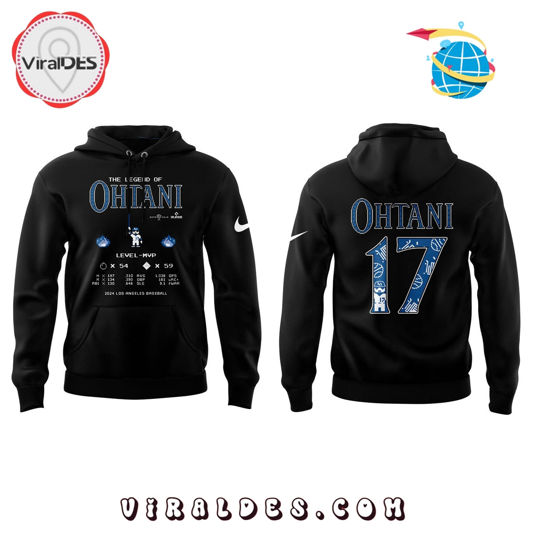 Men’s Los Angeles Dodgers x Ohtani Hoodie, Long Pants