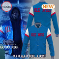 Men’s Ole Miss Football Navy Baseball Jacket