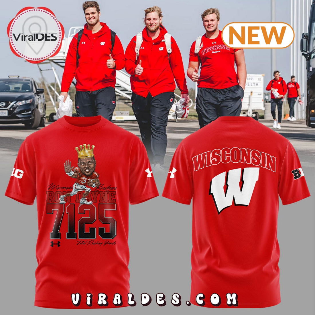 Men’s Wisconsin Football T-Shirt, Jogger, Cap
