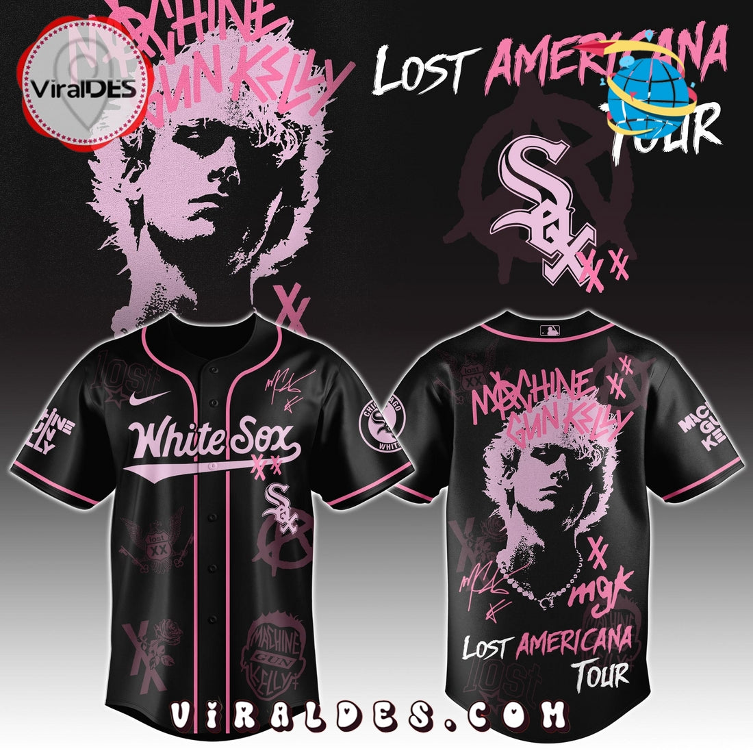 MGK x Chicago White Sox Men’s Baseball Jersey – Limited 2025