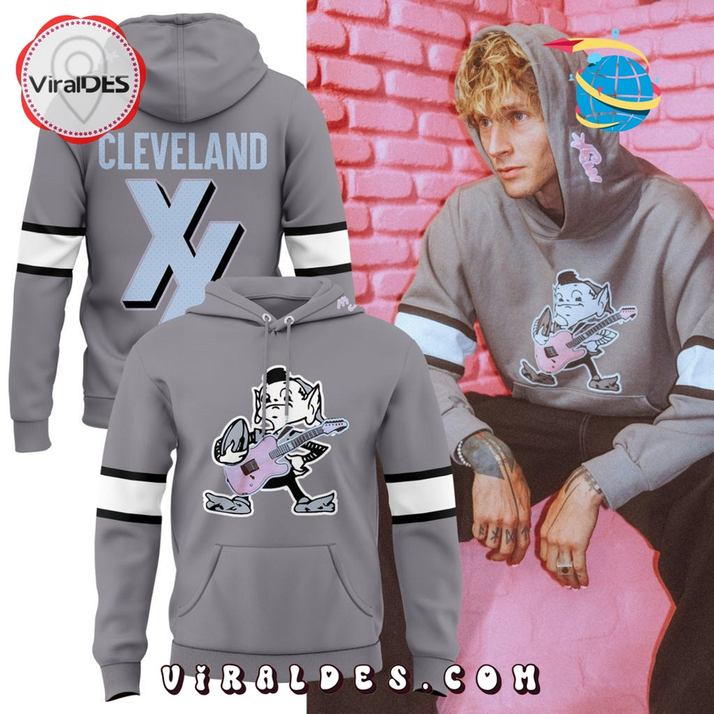 MGK x Cleveland Browns Brownie Rock Gray Hoodie, Cap