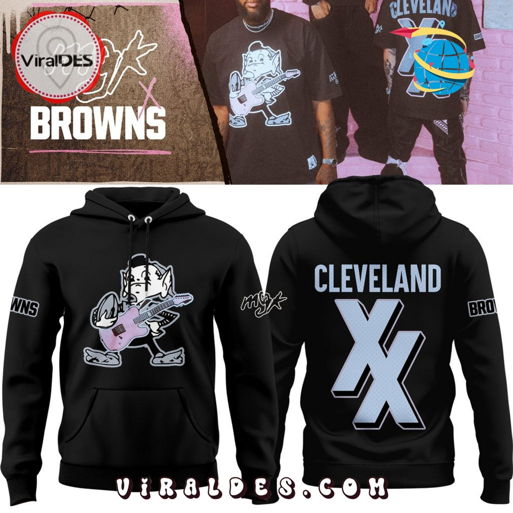 MGK x Cleveland Browns Brownie Rock Hoodie, Cap