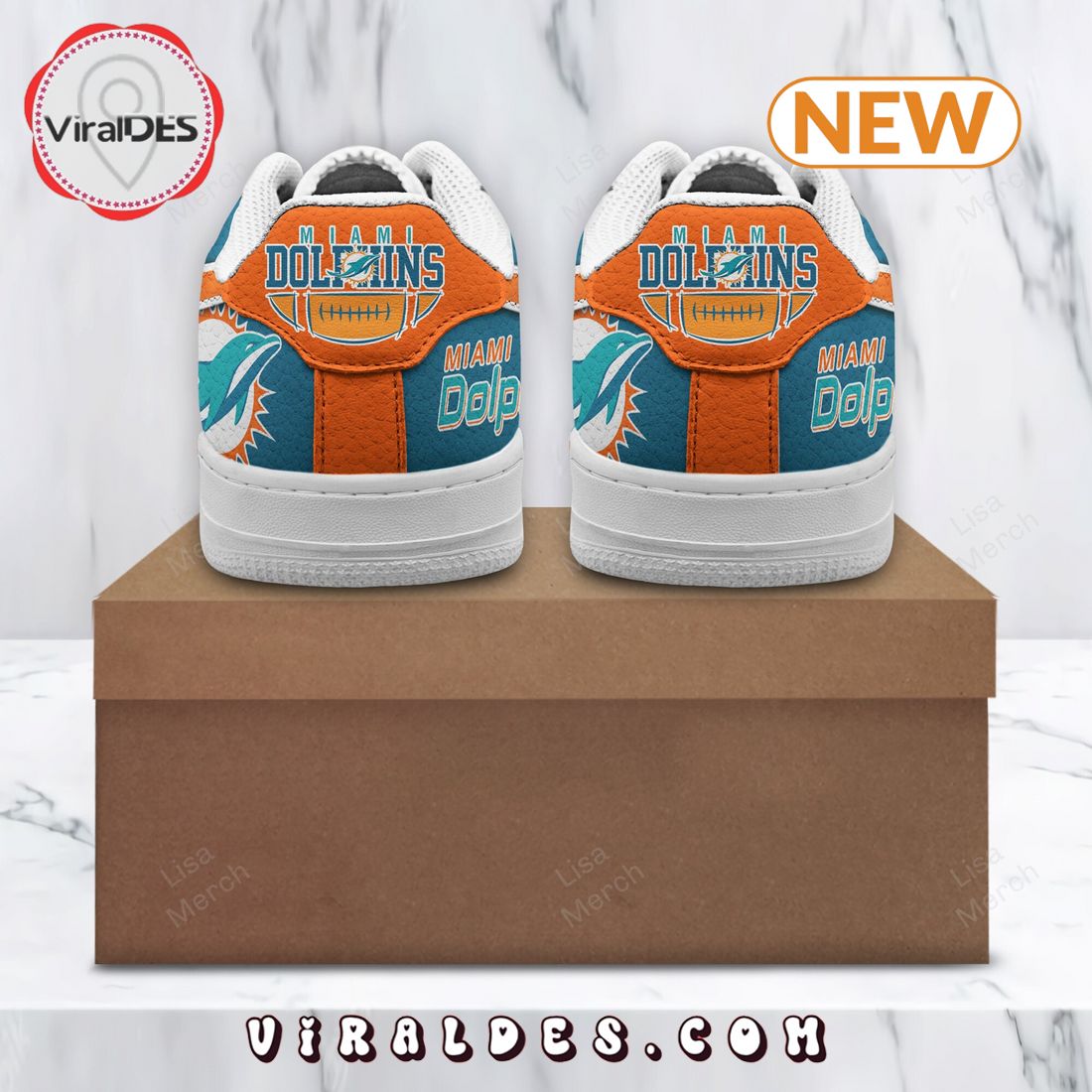 Miami Dolphins Go Fins Air Force 1 Sneakers