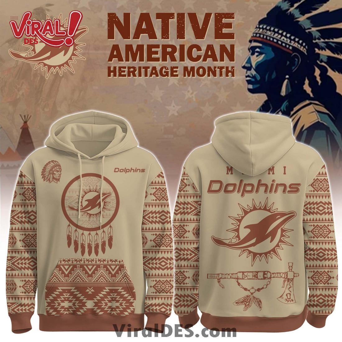 Miami Dolphins Native American Heritage Month Hoodie, Long Pants