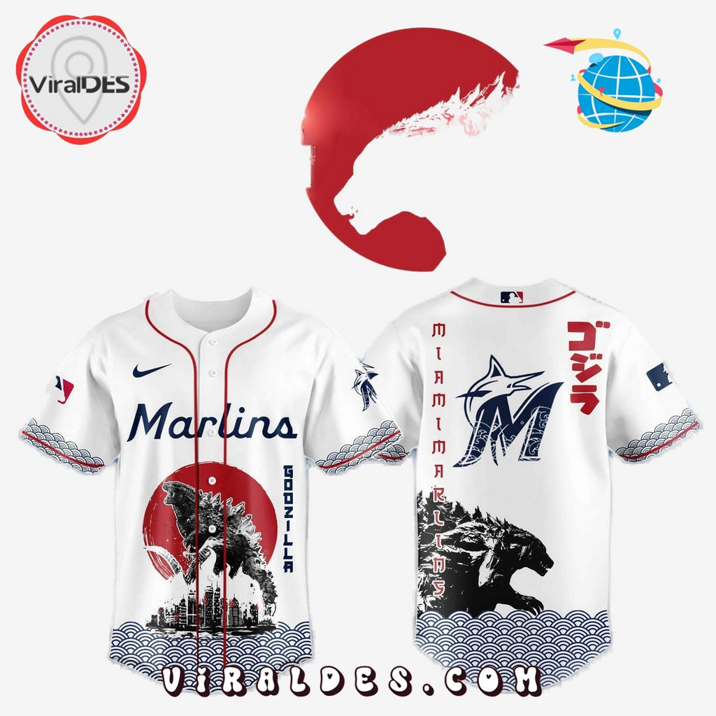 Miami Marlins MLB x Godzilla Baseball Jersey