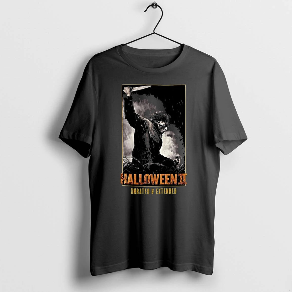 Michael Myers Halloween Holiday Unrated And Extended Man Holding Knife Rain Grass 0 Tshirts Sweater