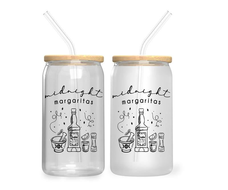 midnight margaritas 16oz Glass Tumbler T-Shirts, Hoodie, Sweatshirt | WearSparks.com