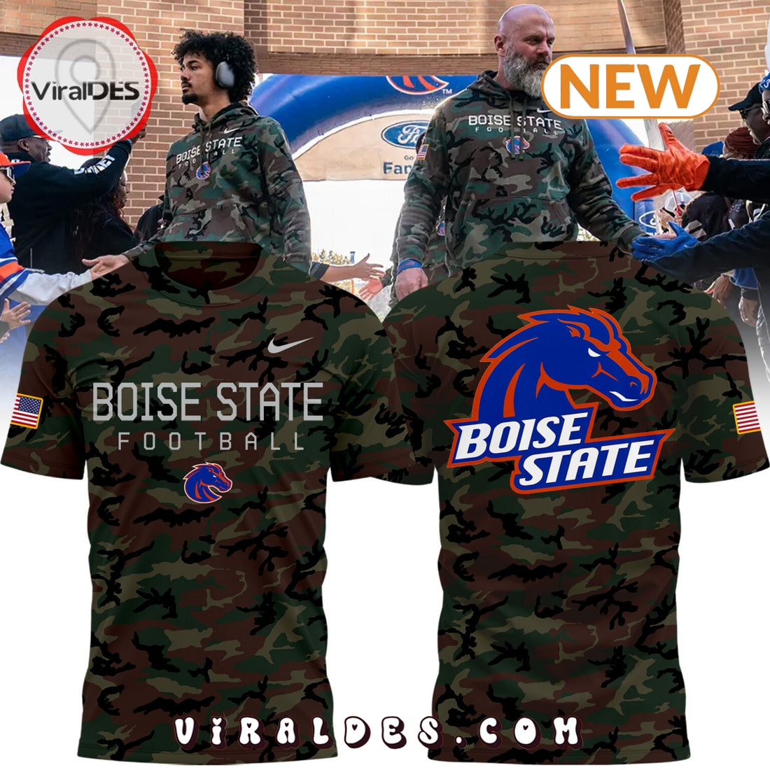 Military Appreciation Boise State Broncos T-Shirt, Jogger, Cap