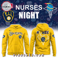 Milwaukee Brewers 2025 Nurses Night Hoodie – Gold