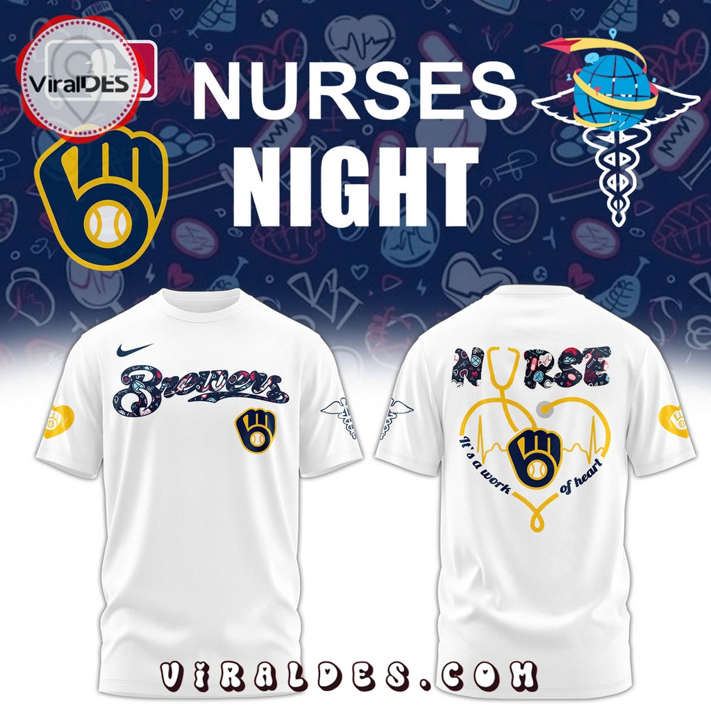 Milwaukee Brewers 2025 Nurses Night Hoodie – White