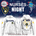 Milwaukee Brewers 2025 Nurses Night White Hoodie, Long Pants