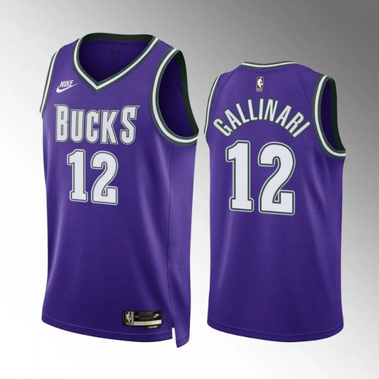 milwaukee bucks #12 danilo gallinari classic edition purple jersey
