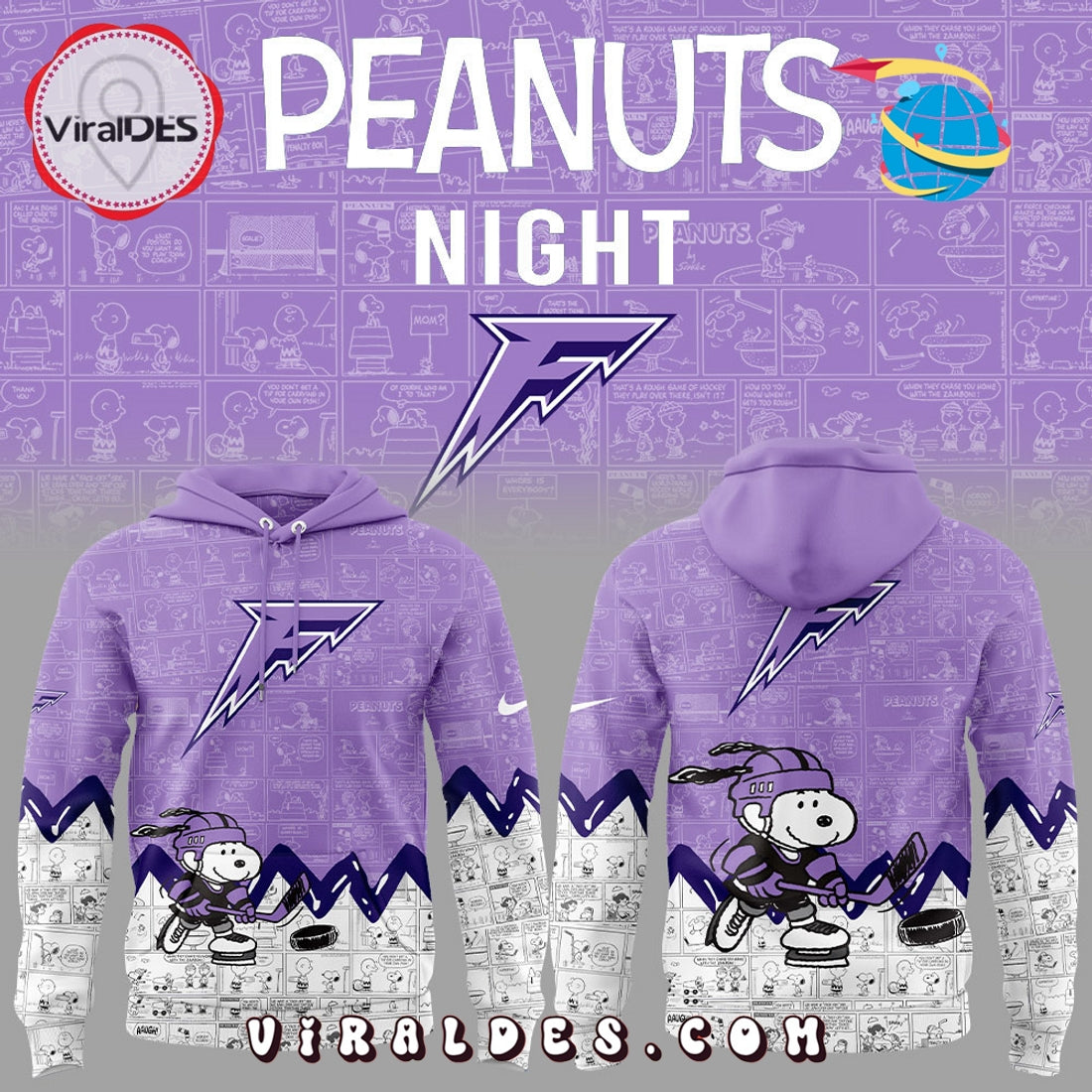 Minnesota Frost 75th Anniversary Peanuts Hoodie