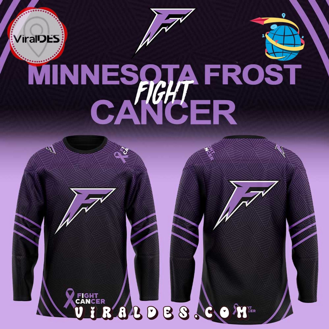 Minnesota Frost Fight Cancer 2025 Hockey Jersey