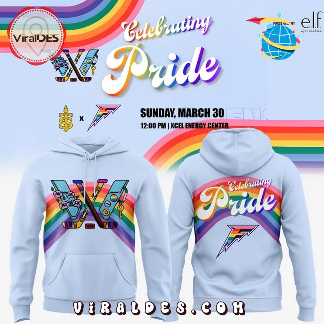 Minnesota Frost PWHL x ELI Adult Pride Hoodie, Jogger, Cap