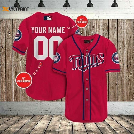 Minnesota Twins Baseball Jersey Gift for Men Dad - lylyprint.com T-Shirts, Hoodie, Sweatshirt | WearSparks.com (Image 1)