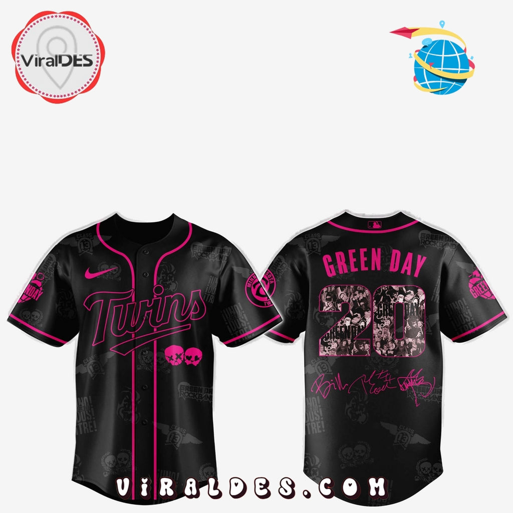 Minnesota Twins MLB x Green Day 20th Anniversary Baseball Jersey