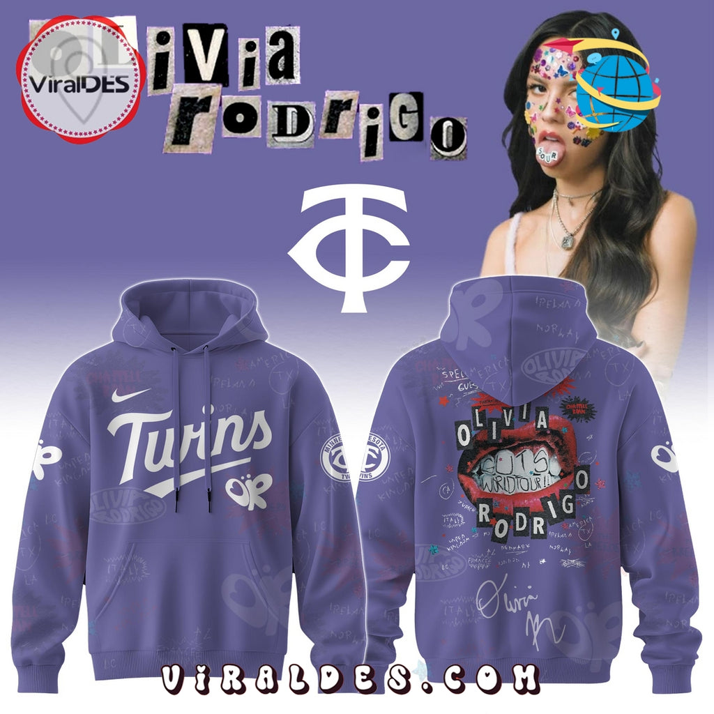 Minnesota Twins MLB x Olivia Rodrigo Guts World Tour Hoodie